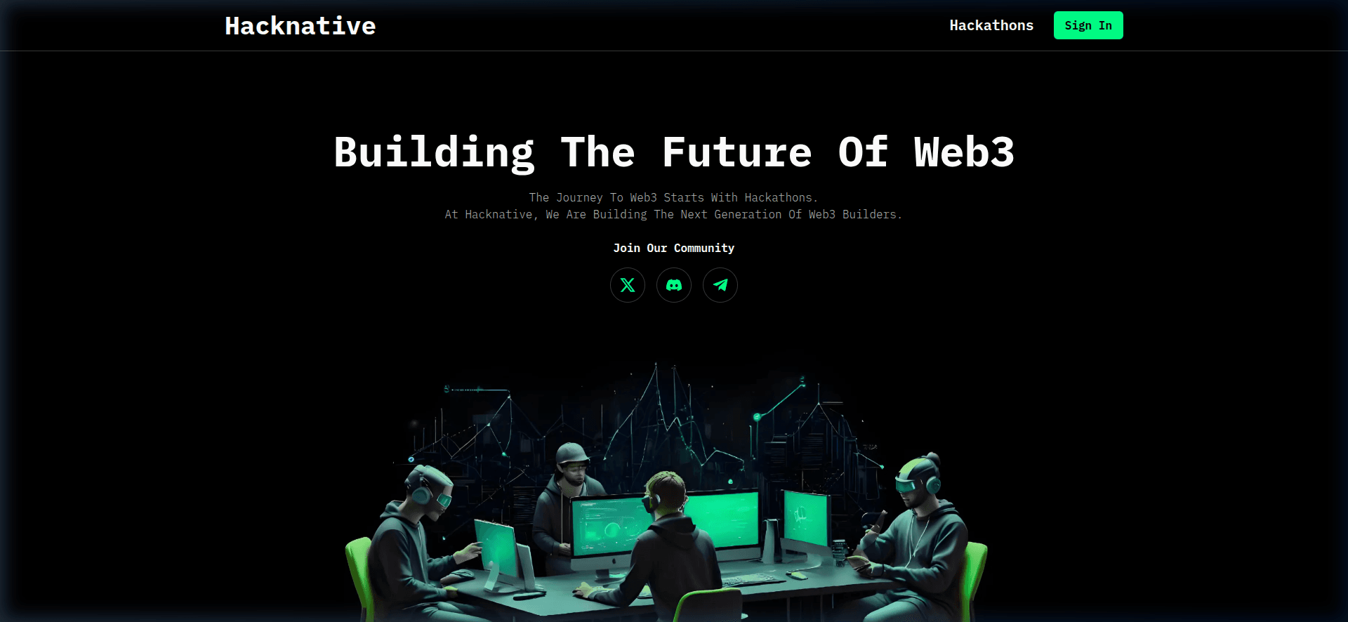 Screenshot of HackNative — Web3 Community