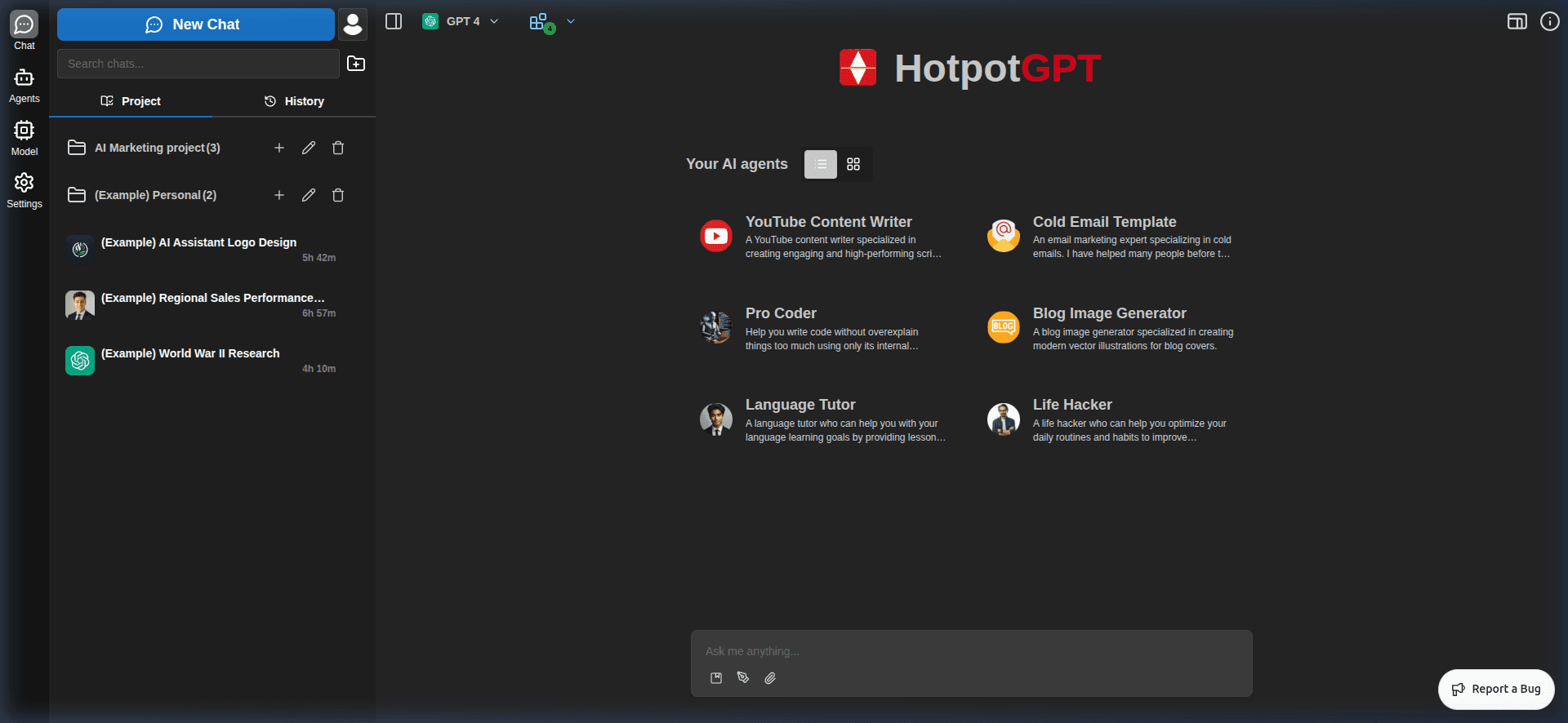 Screenshot of HotPotGPT — AI SaaS Platform